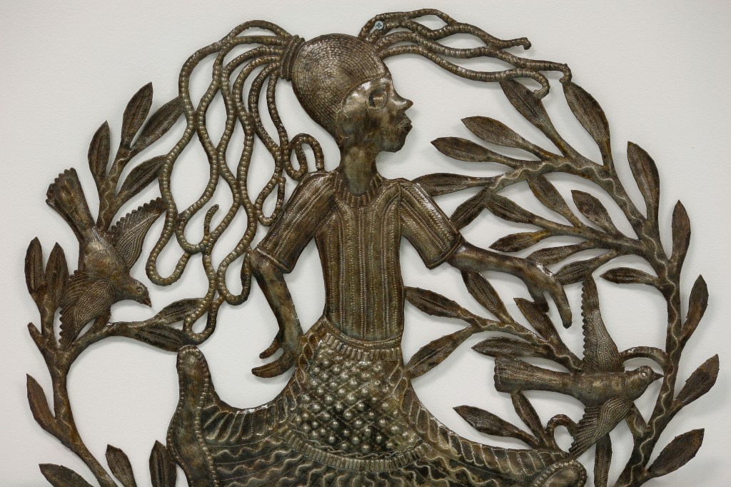 Haitian decorative metal art photographed in 2012