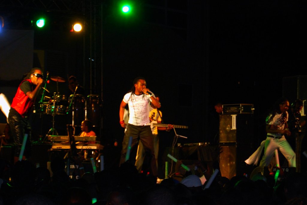 Machel Montano performing on stage in February 2009